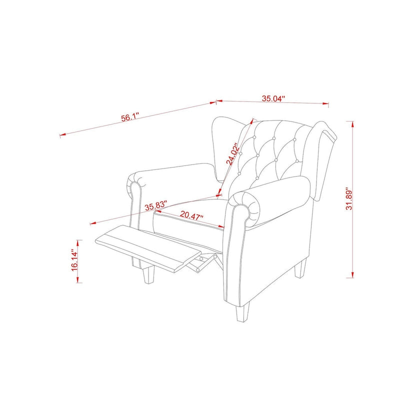Fauteuil Moderne Tufté à Dossier Inclinable