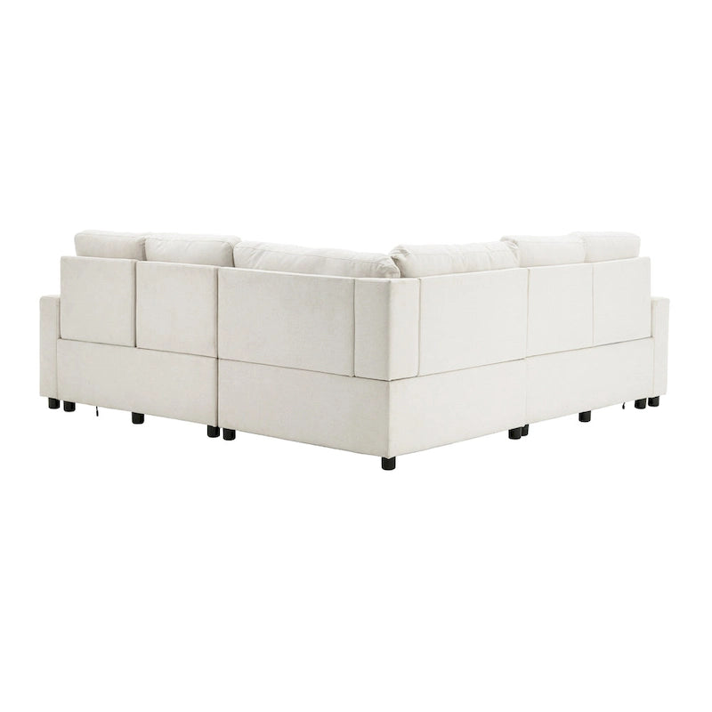 Canapé d'angle inclinable électrique avec 2 tiroirs de rangement et ports USB pour salon ou salle de cinéma maison