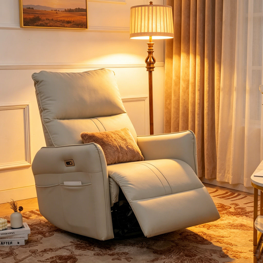 Fauteuil inclinable pivotant électrique