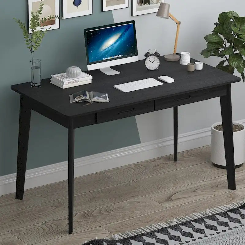 Bureau d'ordinateur en bois de 120 cm