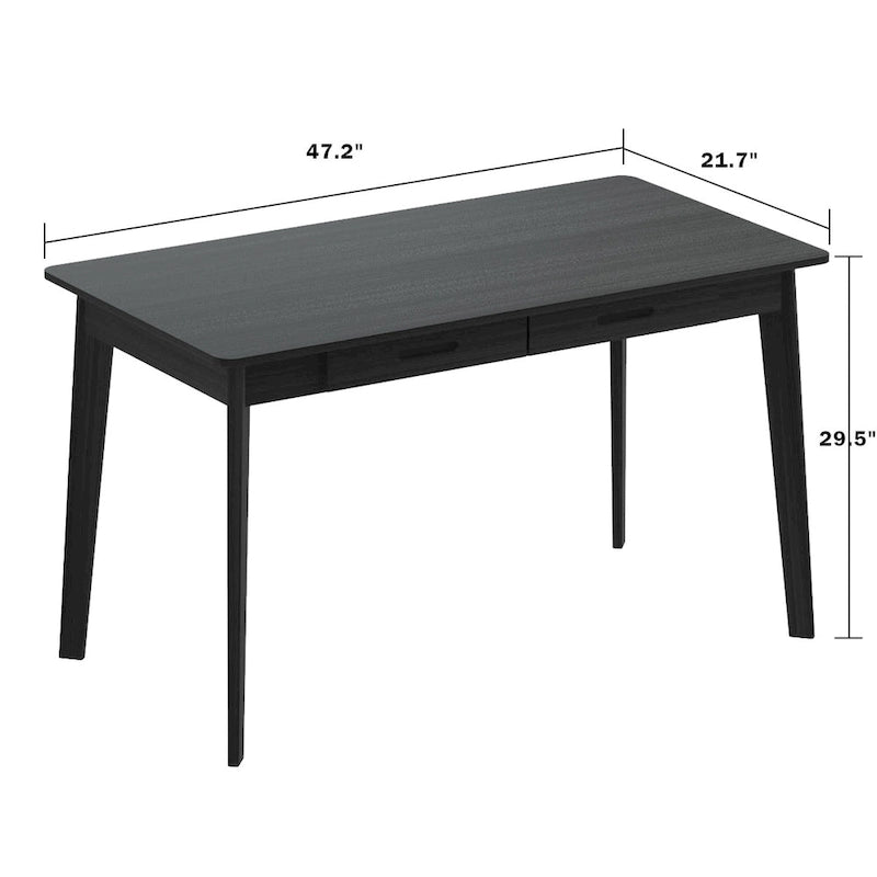 Bureau d'ordinateur en bois de 120 cm