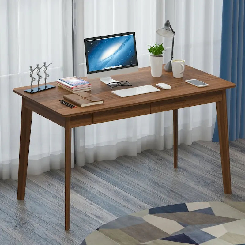 Bureau d'ordinateur en bois de 120 cm