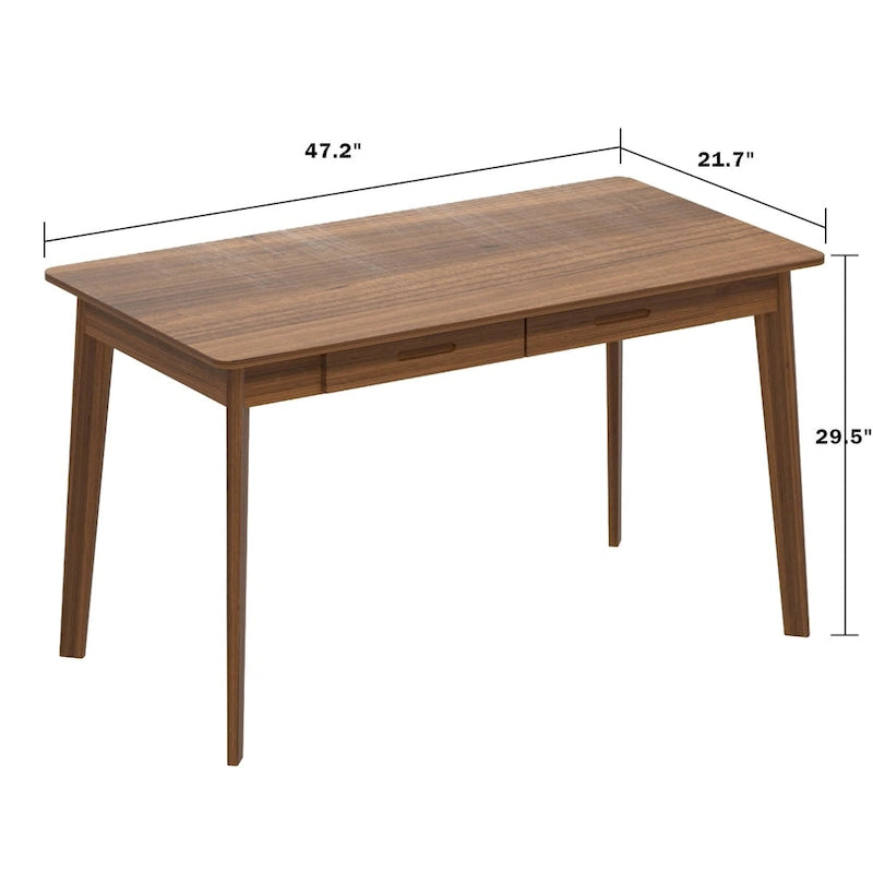 Bureau d'ordinateur en bois de 120 cm