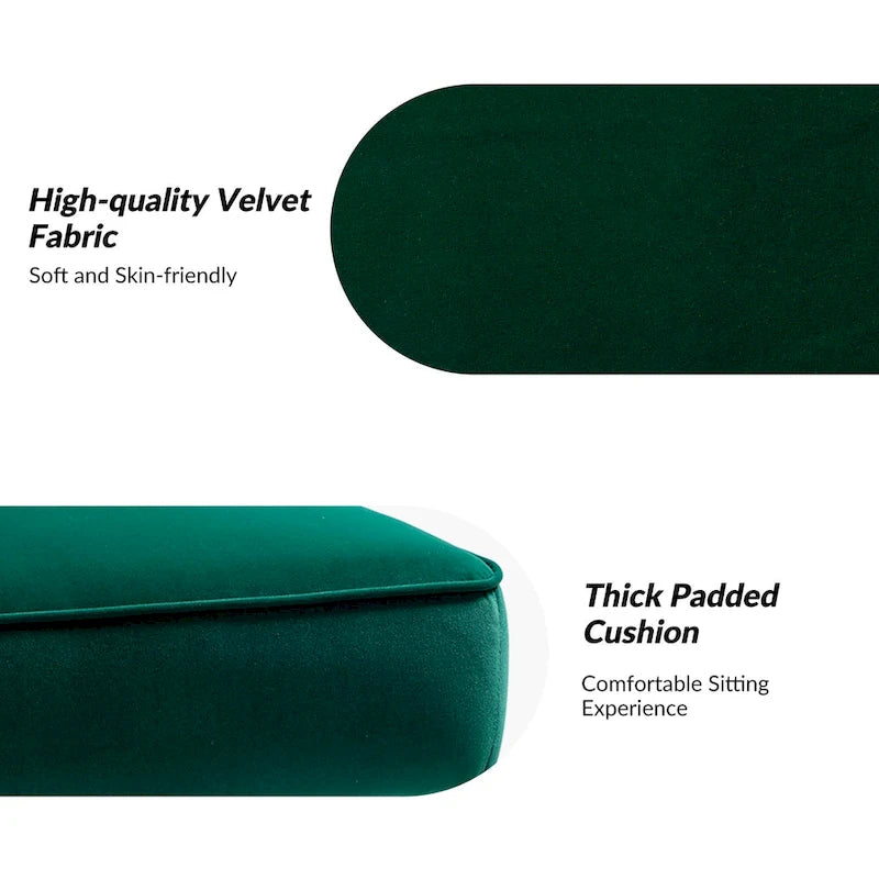 Chaise d'appoint moderne rembourrée en velours