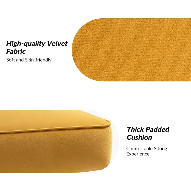 Chaise d'appoint moderne rembourrée en velours