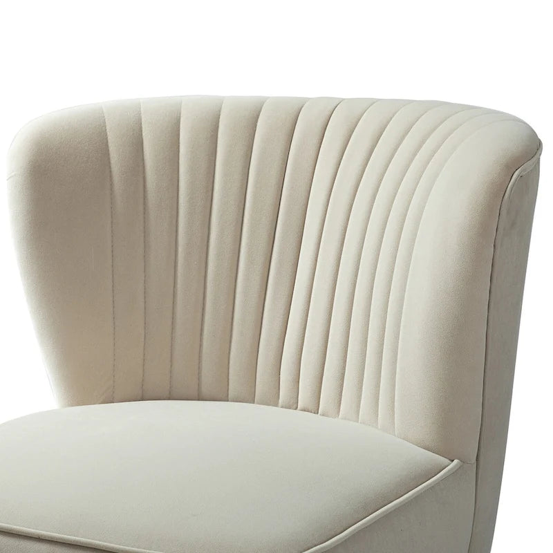 Chaise d'appoint moderne rembourrée en velours