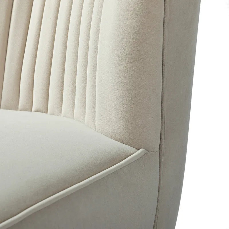 Chaise d'appoint moderne rembourrée en velours