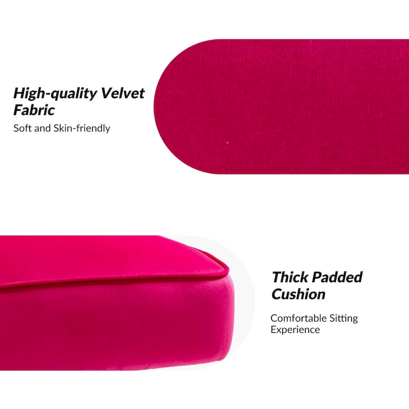 Chaise d'appoint moderne rembourrée en velours