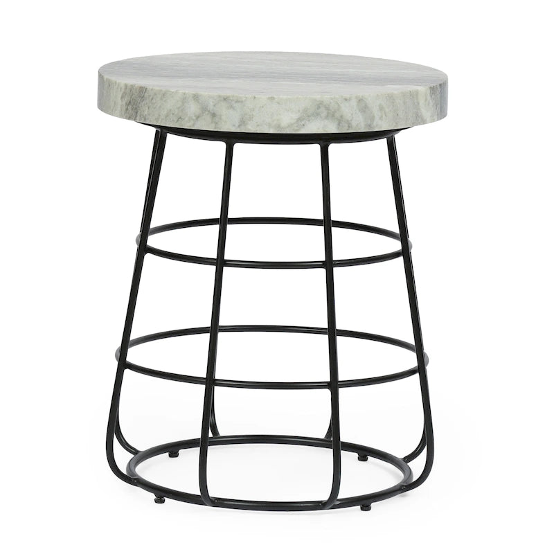 Table d'appoint en marbre moderne fabriquée à la main