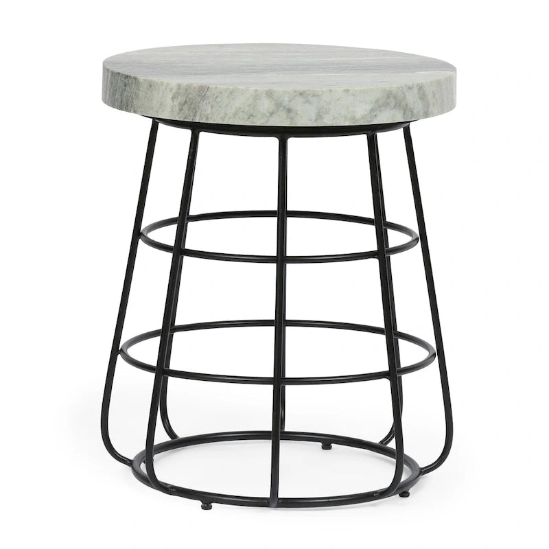 Table d'appoint en marbre moderne fabriquée à la main