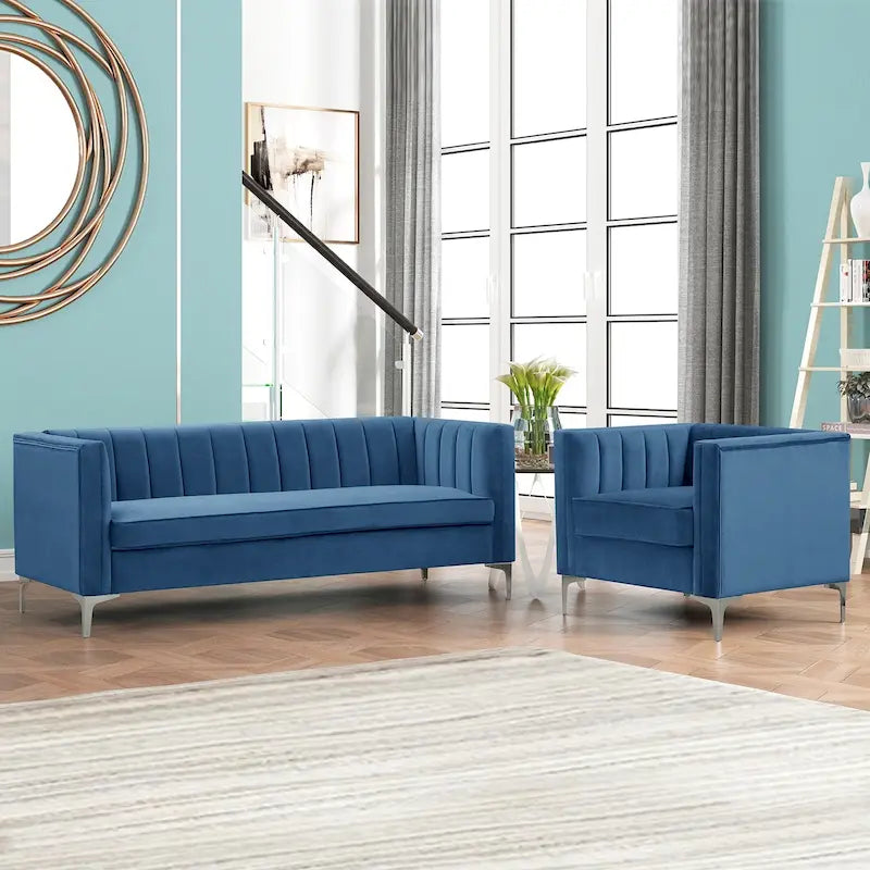 Ensemble canapé et fauteuil deux places modernes