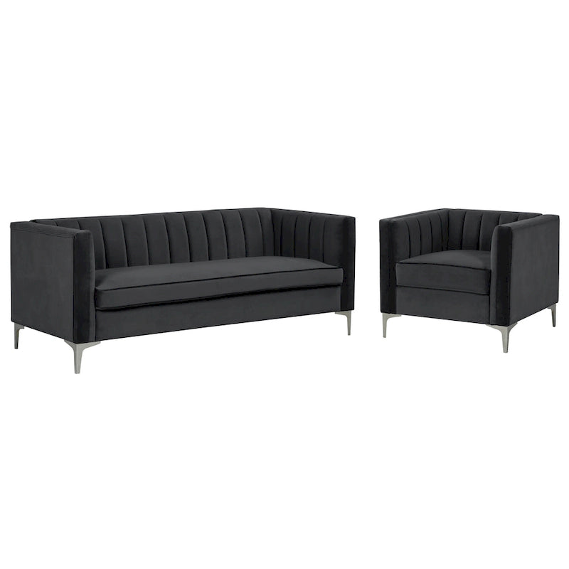 Ensemble canapé et fauteuil deux places modernes
