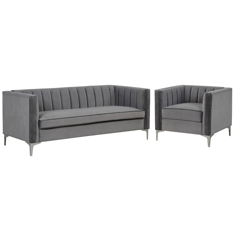 Ensemble canapé et fauteuil deux places modernes