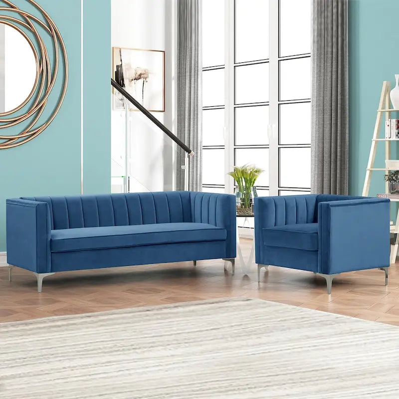 Ensemble canapé et fauteuil deux places modernes