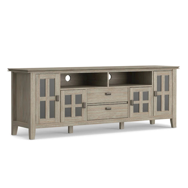 Meuble TV en bois massif de 72 pouces de large