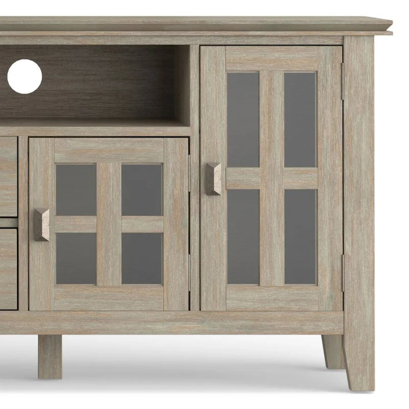 Meuble TV en bois massif de 72 pouces de large
