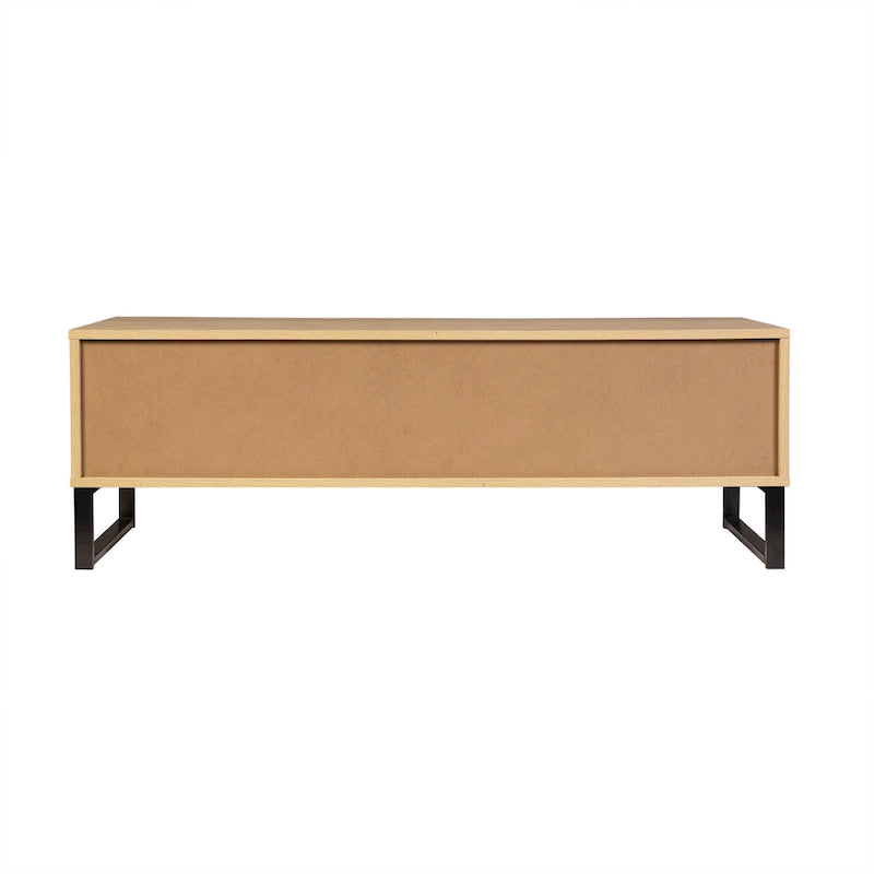 Meuble TV avec double tiroir de rangement, style moderne