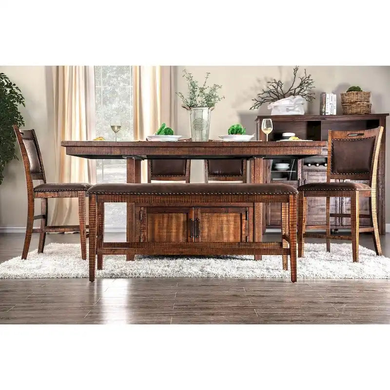 Table de bar noyer style campagnard 75 pouces