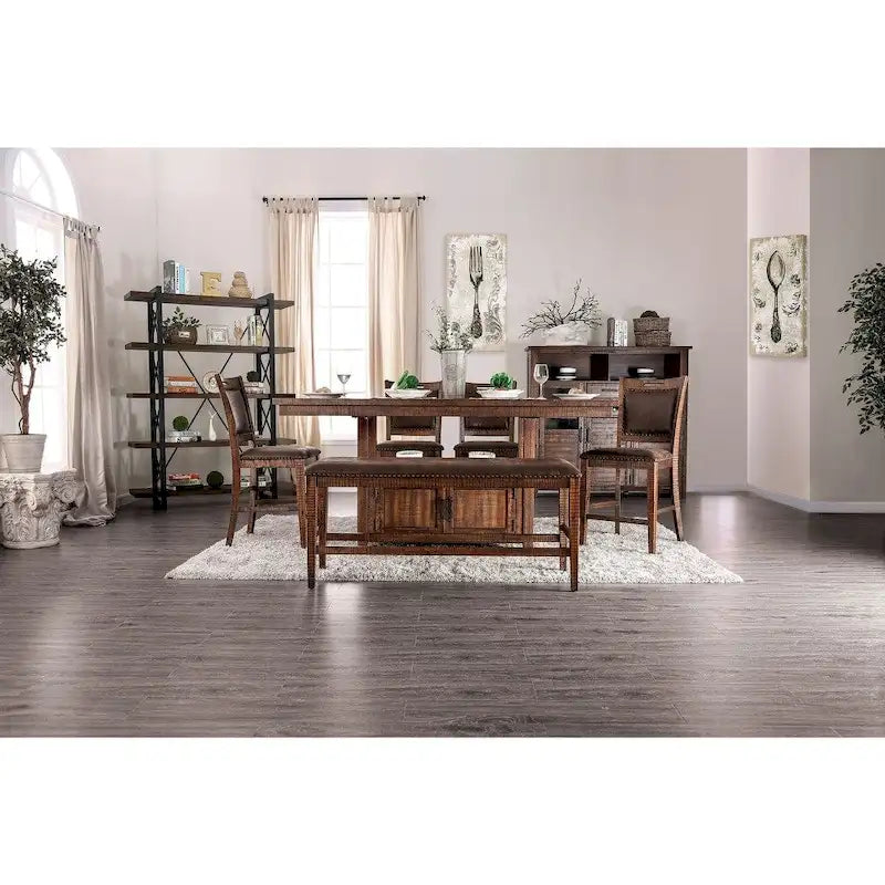 Table de bar noyer style campagnard 75 pouces