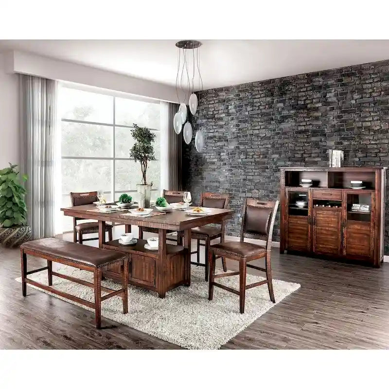 Table de bar noyer style campagnard 75 pouces
