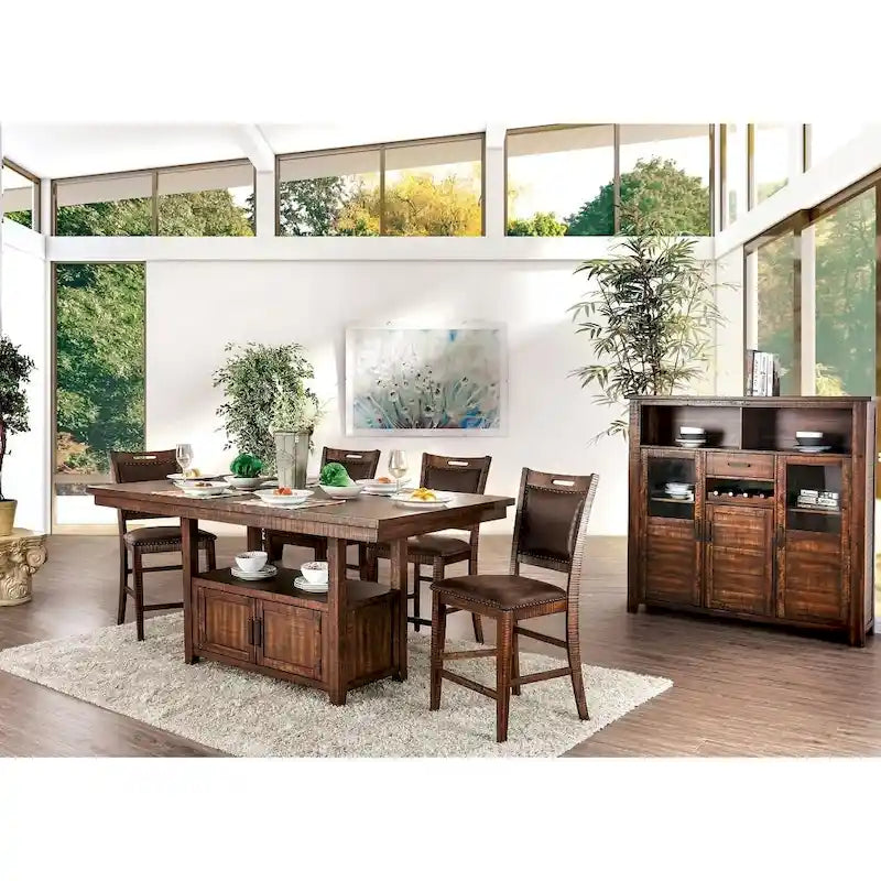 Table de bar noyer style campagnard 75 pouces