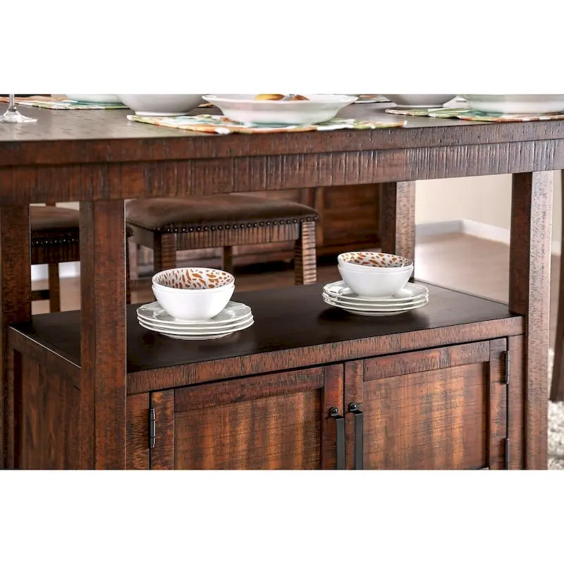 Table de bar noyer style campagnard 75 pouces