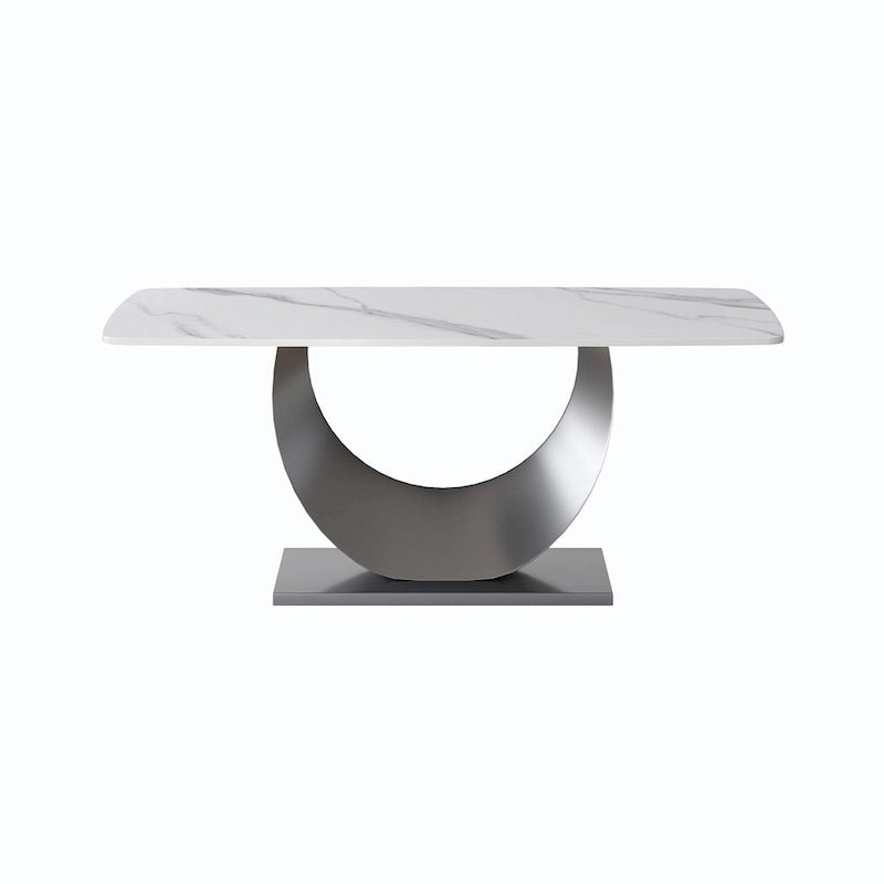 Table à manger rectangulaire moderne en pierre frittée 71