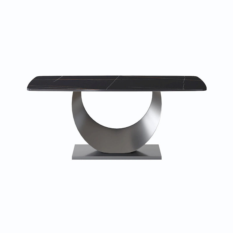 Table à manger rectangulaire moderne en pierre frittée 71