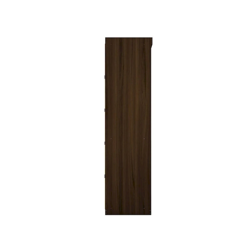 Armoire moderne à trois sections, placard d'angle avec quatre tiroirs
