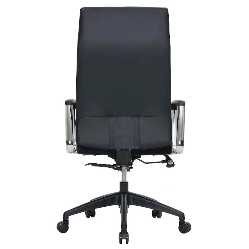 Chaise de bureau de conférence moderne en cuir véritable à dossier haut