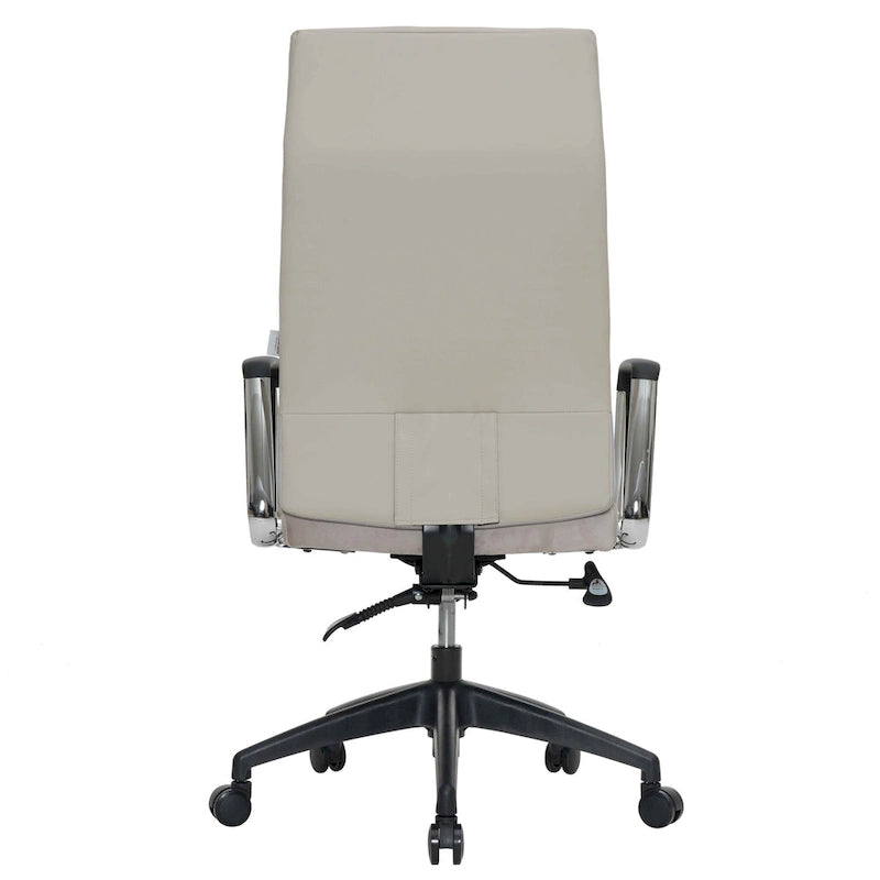 Chaise de bureau de conférence moderne en cuir véritable à dossier haut