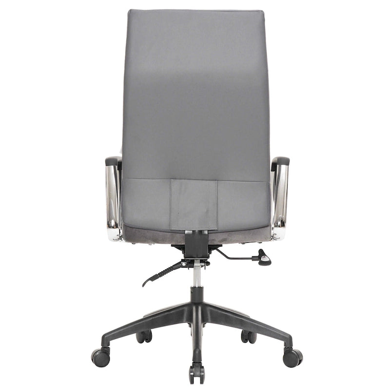 Chaise de bureau de conférence moderne en cuir véritable à dossier haut