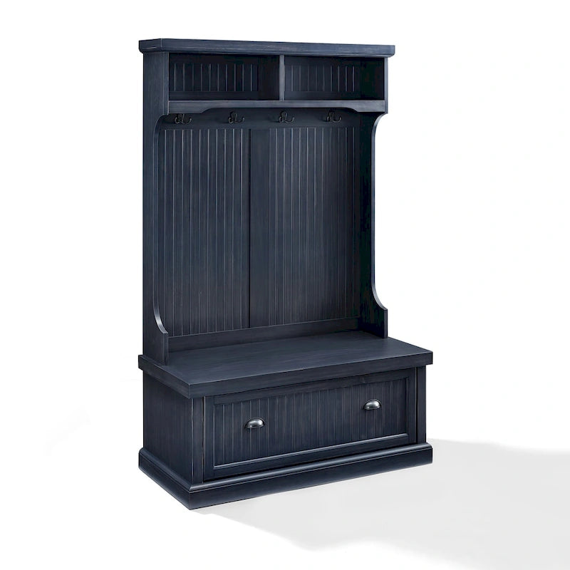 Porte-manteau, finition bleu marine vieilli