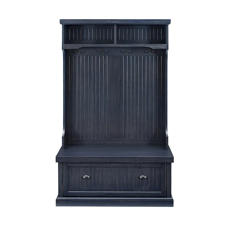 Porte-manteau, finition bleu marine vieilli