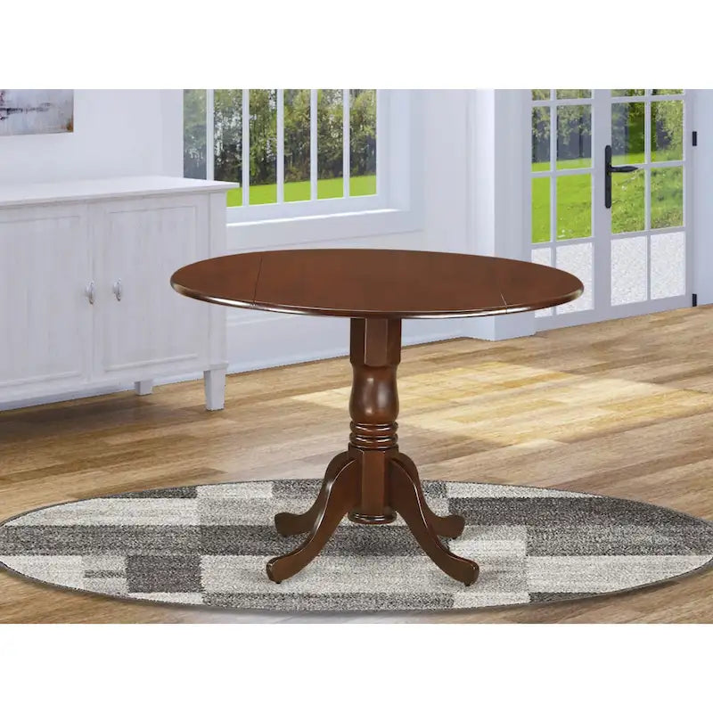 Table de cuisine - Table ronde en bois avec plateau et pieds pliables (plusieurs finitions disponibles)