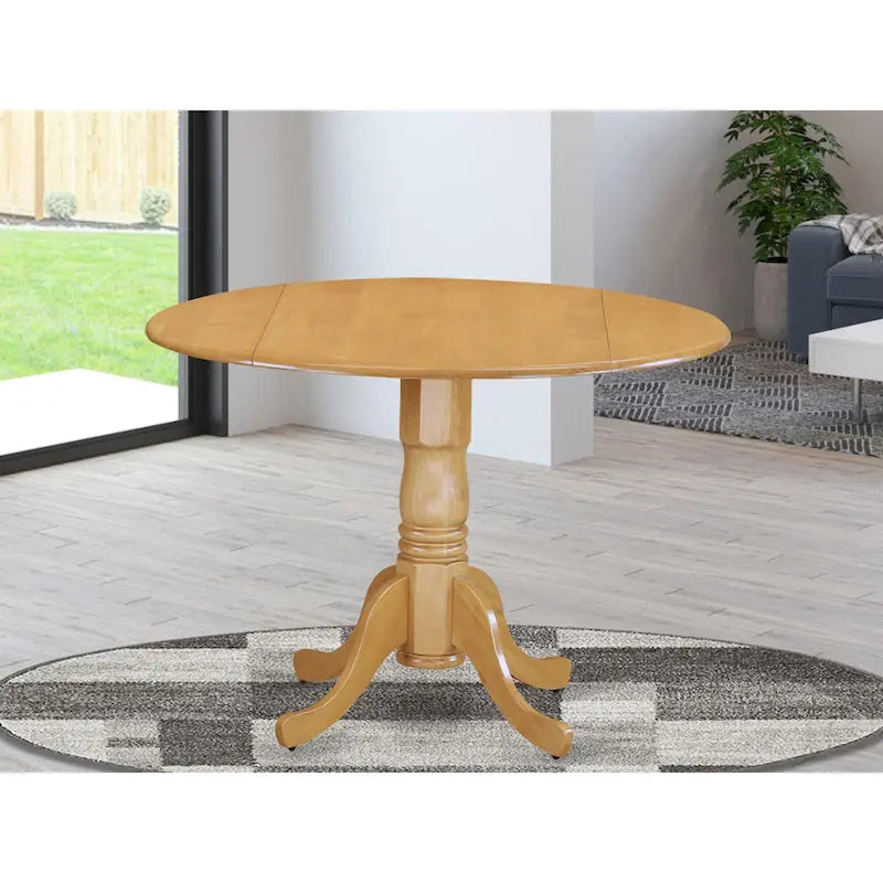 Table de cuisine - Table ronde en bois avec plateau et pieds pliables (plusieurs finitions disponibles)