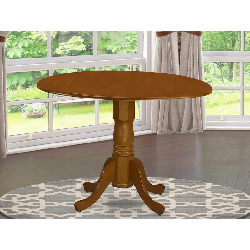 Table de cuisine - Table ronde en bois avec plateau et pieds pliables (plusieurs finitions disponibles)