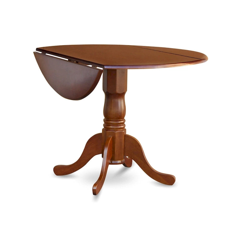 Table de cuisine - Table ronde en bois avec plateau et pieds pliables (plusieurs finitions disponibles)
