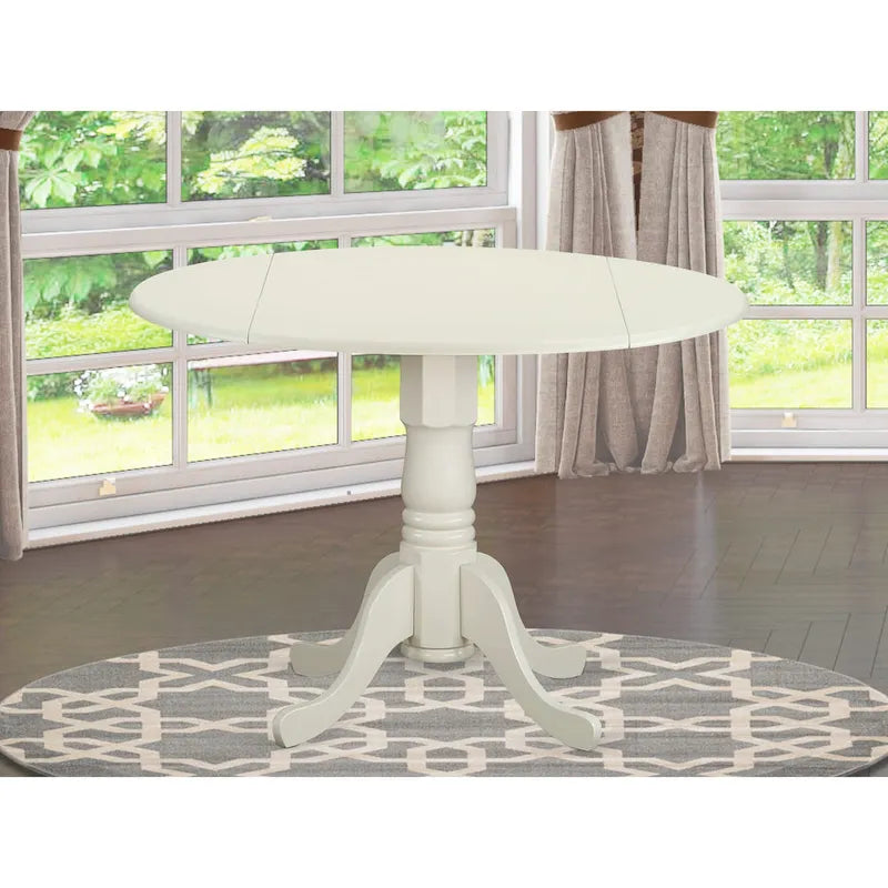 Table de cuisine - Table ronde en bois avec plateau et pieds pliables (plusieurs finitions disponibles)