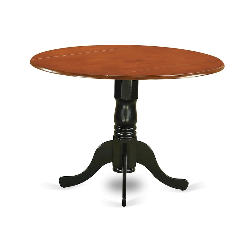 Table de cuisine - Table ronde en bois avec plateau et pieds pliables (plusieurs finitions disponibles)