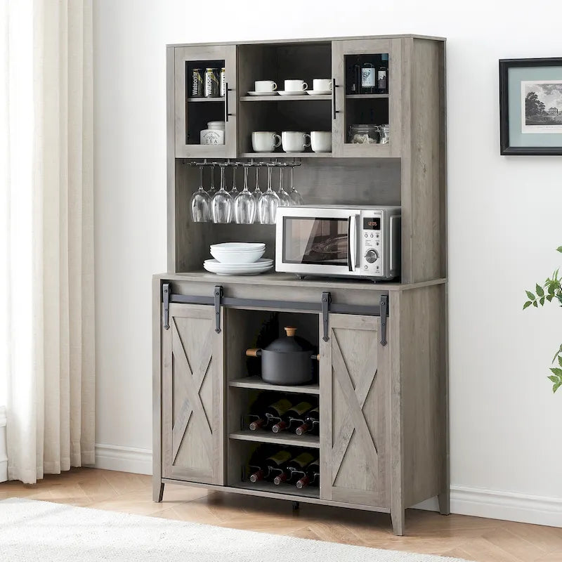 Meuble à vin de style campagnard de 42,5 pouces