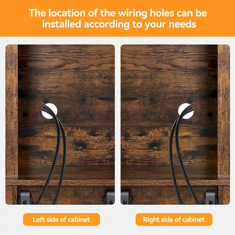 Meuble à vin de style campagnard de 42,5 pouces