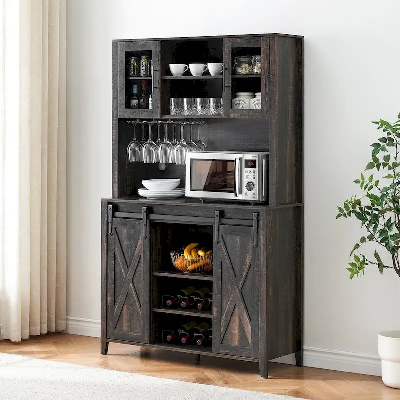 Meuble à vin de style campagnard de 42,5 pouces