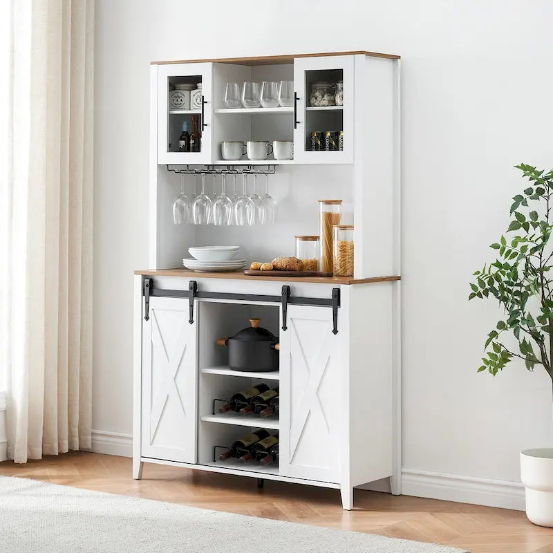 Meuble à vin de style campagnard de 42,5 pouces