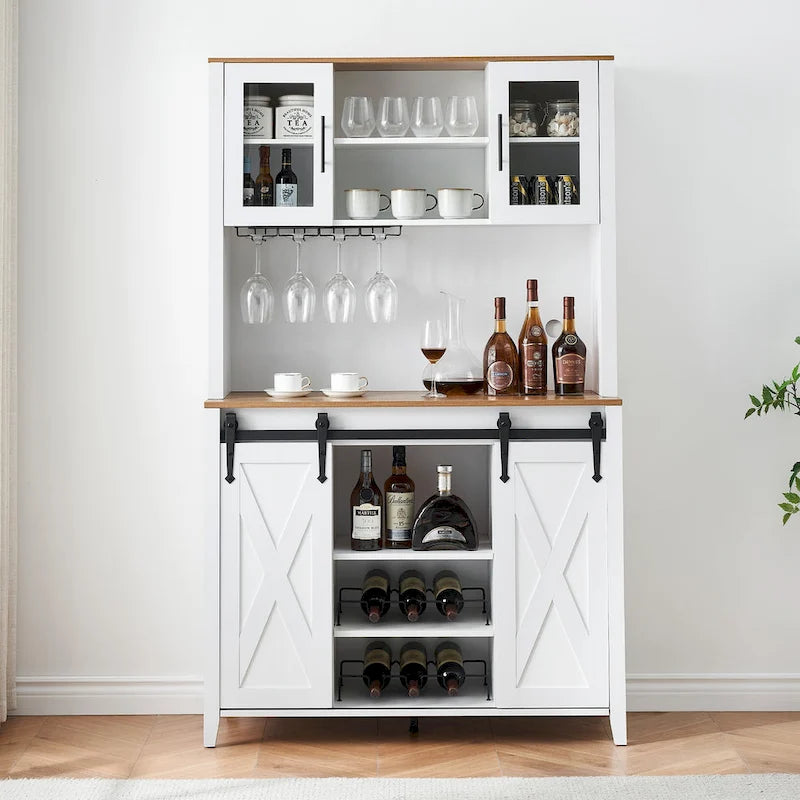 Meuble à vin de style campagnard de 42,5 pouces