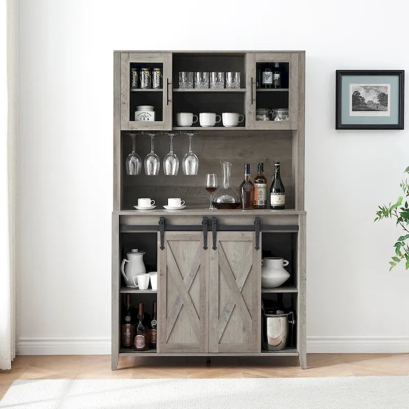 Meuble à vin de style campagnard de 42,5 pouces