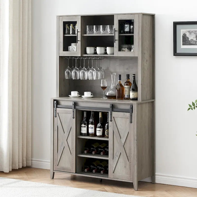 Meuble à vin de style campagnard de 42,5 pouces