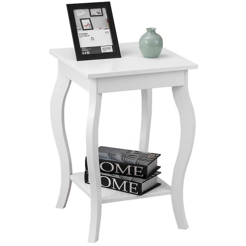 Table d'appoint avec étagères de rangement