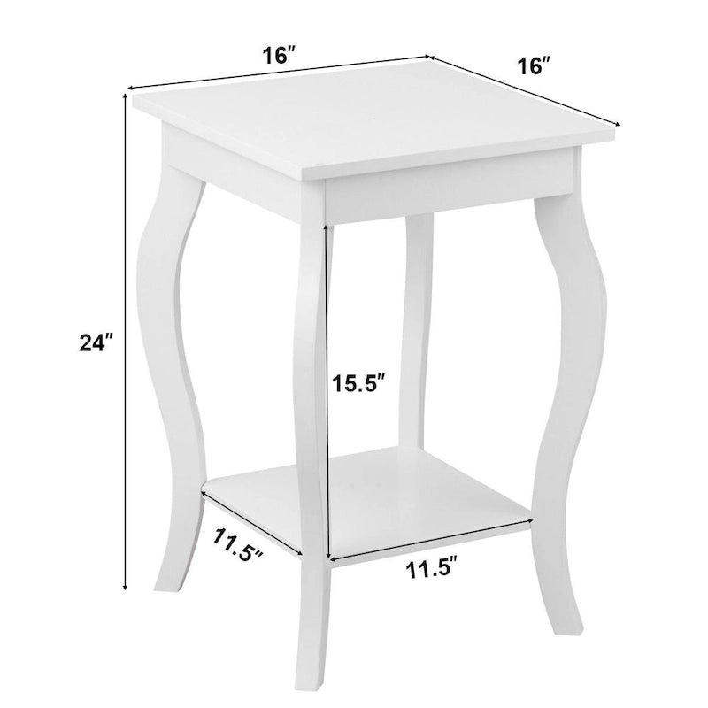 Table d'appoint avec étagères de rangement