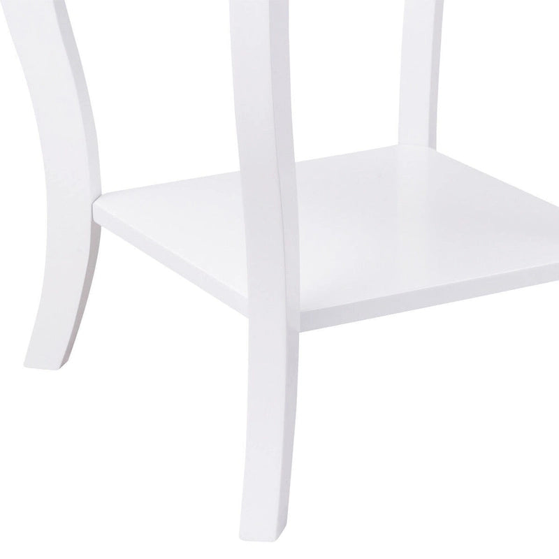 Table d'appoint avec étagères de rangement
